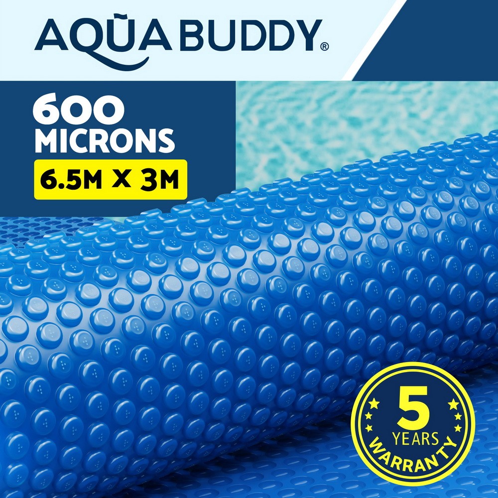 Aqua Buddy Pool Cover 600 Micron Bubble Solar Blanket Isothermal Blue 6.5x3m