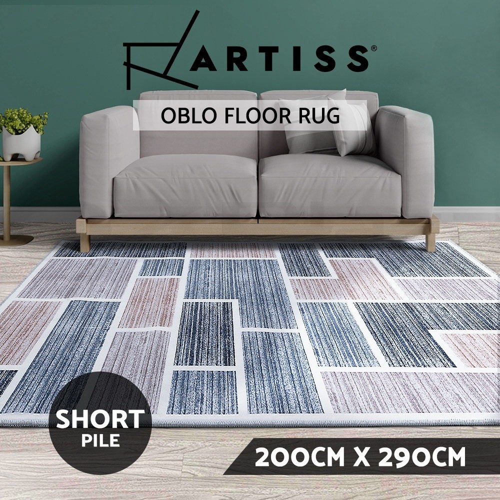 Artiss Floor Rug 200x290cm Large Carpet Short Pile Non-slip Modern Multicoloured