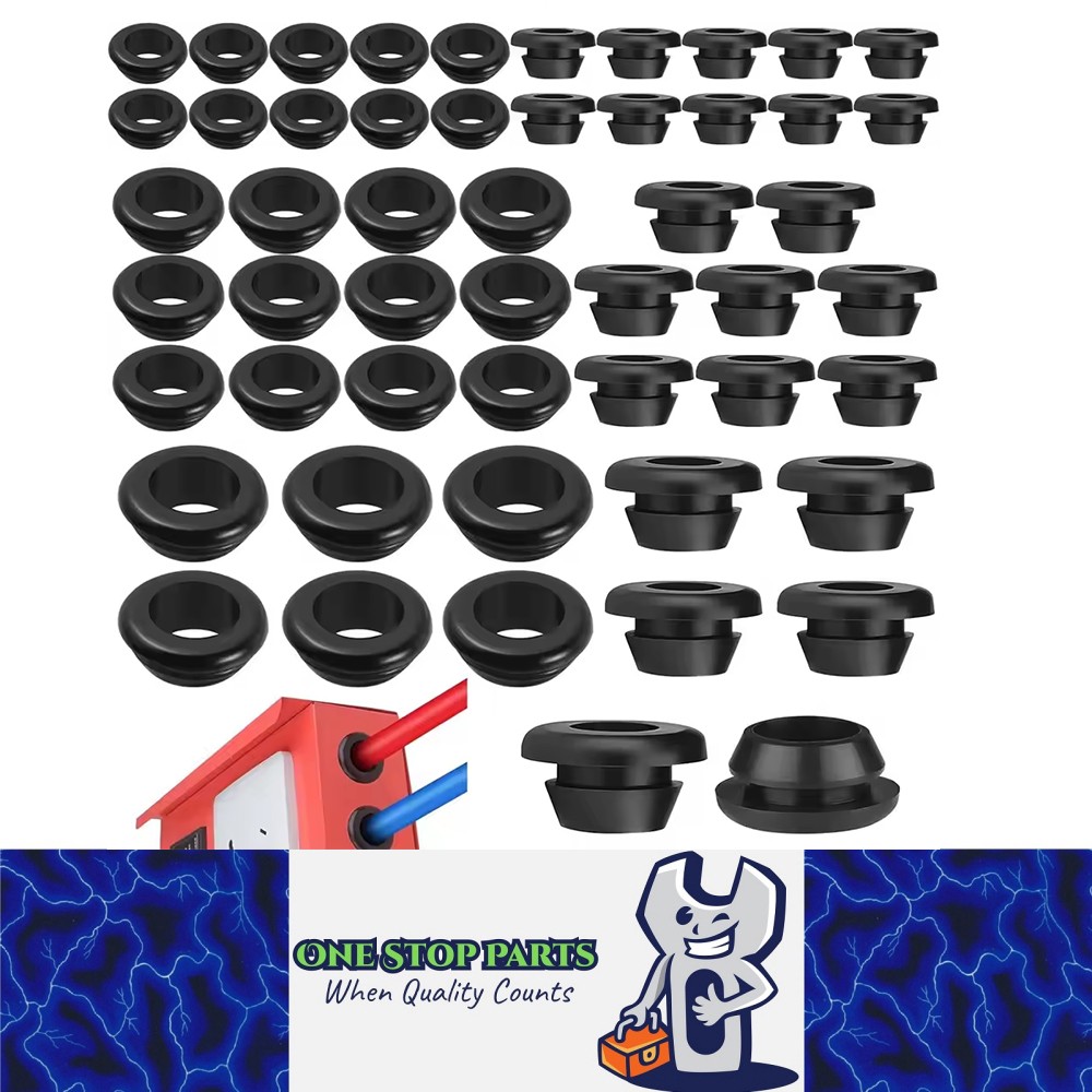One Stop Parts Rubber Grommet Kit RUBBERKIT 70Pcs 7 Sizes 5mm to 14mm Cable
