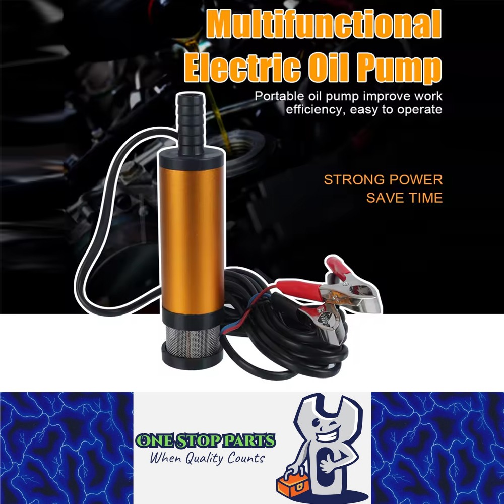 One Stop Parts 12V Car Diesel Fuel Oil Transfer Pump FUELPUMP 12L/min Water DC