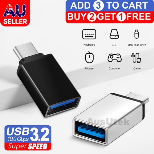 USB-C OTG Data Adapter USB 3.2 Type Male to Female Cable Converter convertor