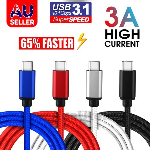 2X Fast Charging USB Type 3.1 Data Cable For Samsung S8 S9 S10 S20 S21 Ultra