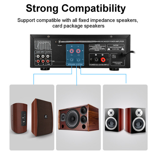 Sunbuck 2000W bluetooth Audio Power Amplifier Stereo HiFi FM AMP Car Home 326BT