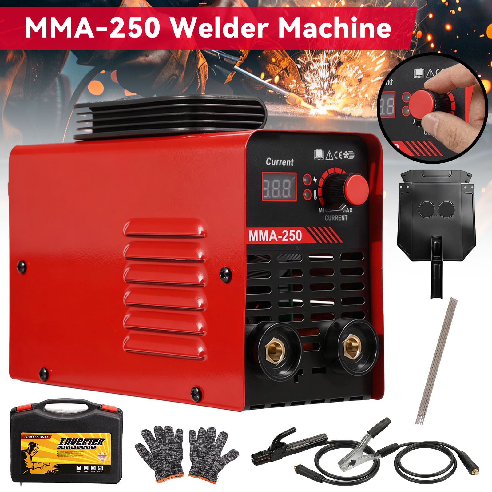 Andeman MMA 250 Amp Electric Welding Machine Mini Portable ARC IGBT Inverter 1