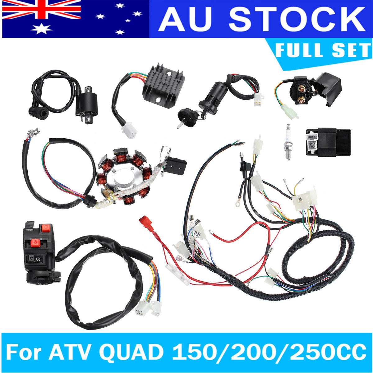 iMars For Motorcycle ATV QUAD 150/200/250CC Electric Wiring Harness Loom CDI