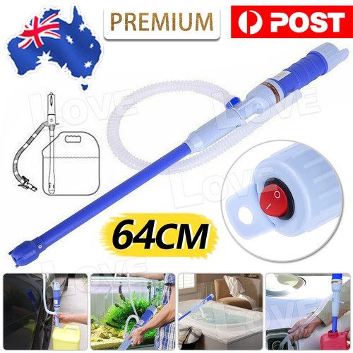 Liquid Fuel Transfer Syphon Powered Pump Electric Battery Oil Water AU 2 58cm /