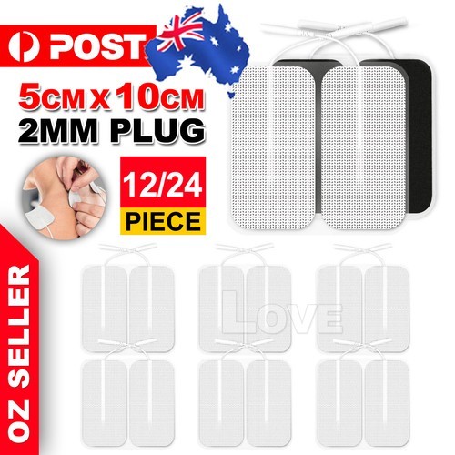 12/24X TENS Machine Massagers Replacement Electrode Pads Self-Adhesive 5 10cm