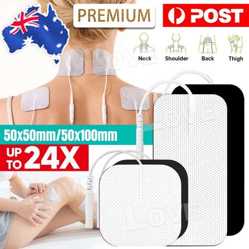 12/24X Tens Machine Replacement Electrode Pads Gel Self Adhesive 5X5cm Reusable