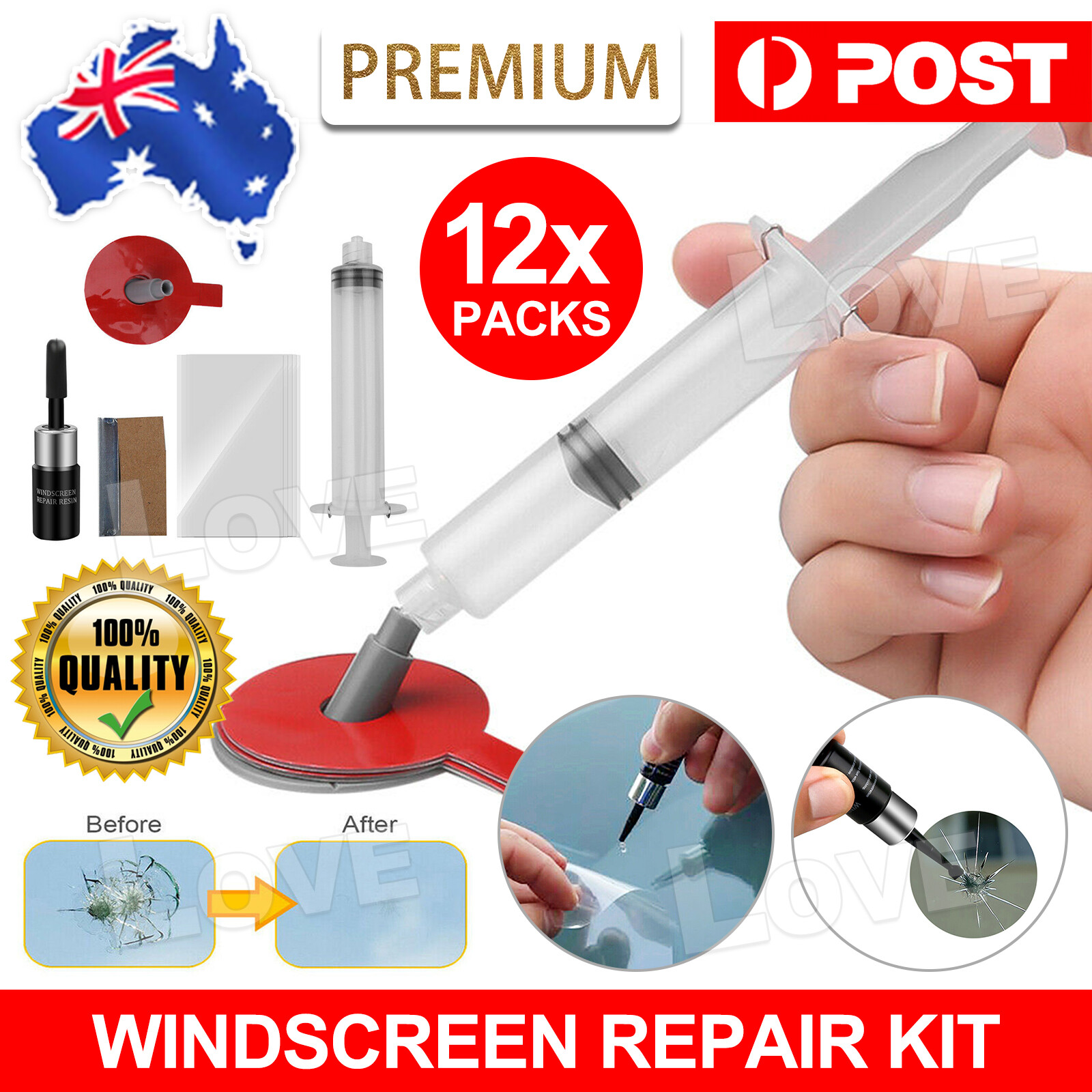 Window Tool Crack Remove Chip Resin Glass Recovery Car Windscreen Repair Kit