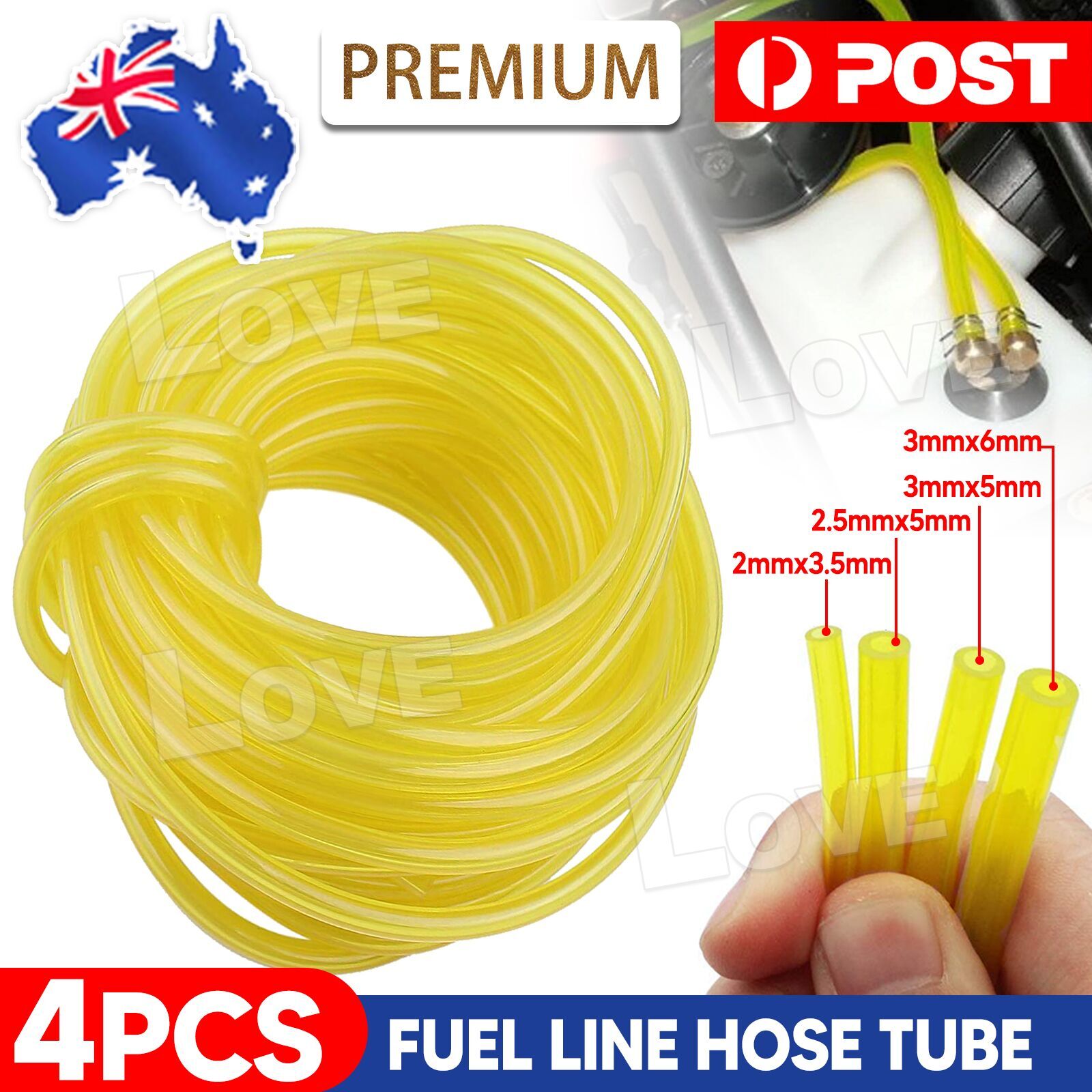 4Pcs Fuel Gas Pipe Line Hose For Strimmers Trimmer Chainsaws Brushcutter Petrol
