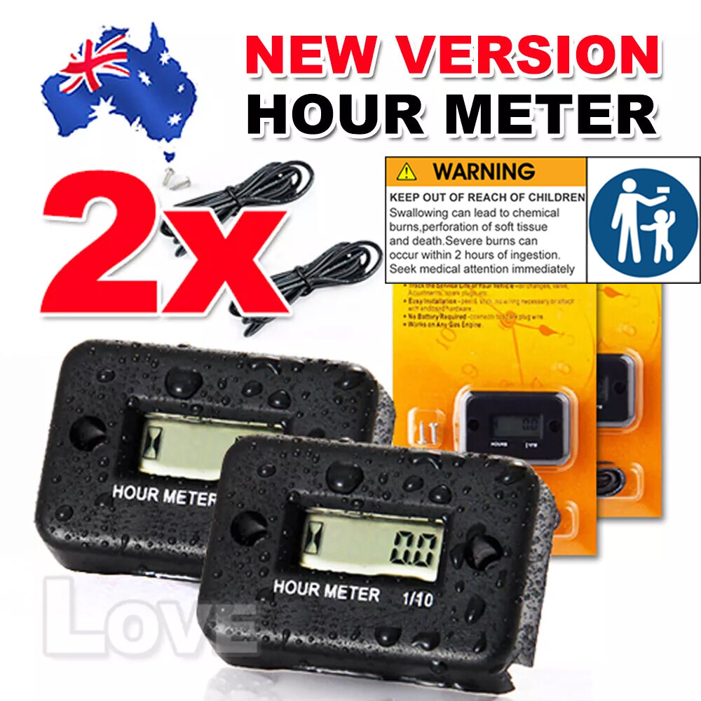Unbranded/Generic 2X Inductive Waterproof Hour Meter for Marine ATV Motorcycle