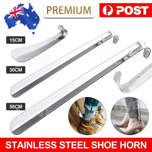 15cm/30cm/58cm Shoe Horn Long Handle Shoehorn Stainless Steel Lifter Tool 15CM