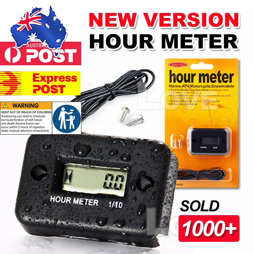 Unbranded/Generic Inductive Waterproof Hour Meter Dirt Ski Gas Engine For Marine