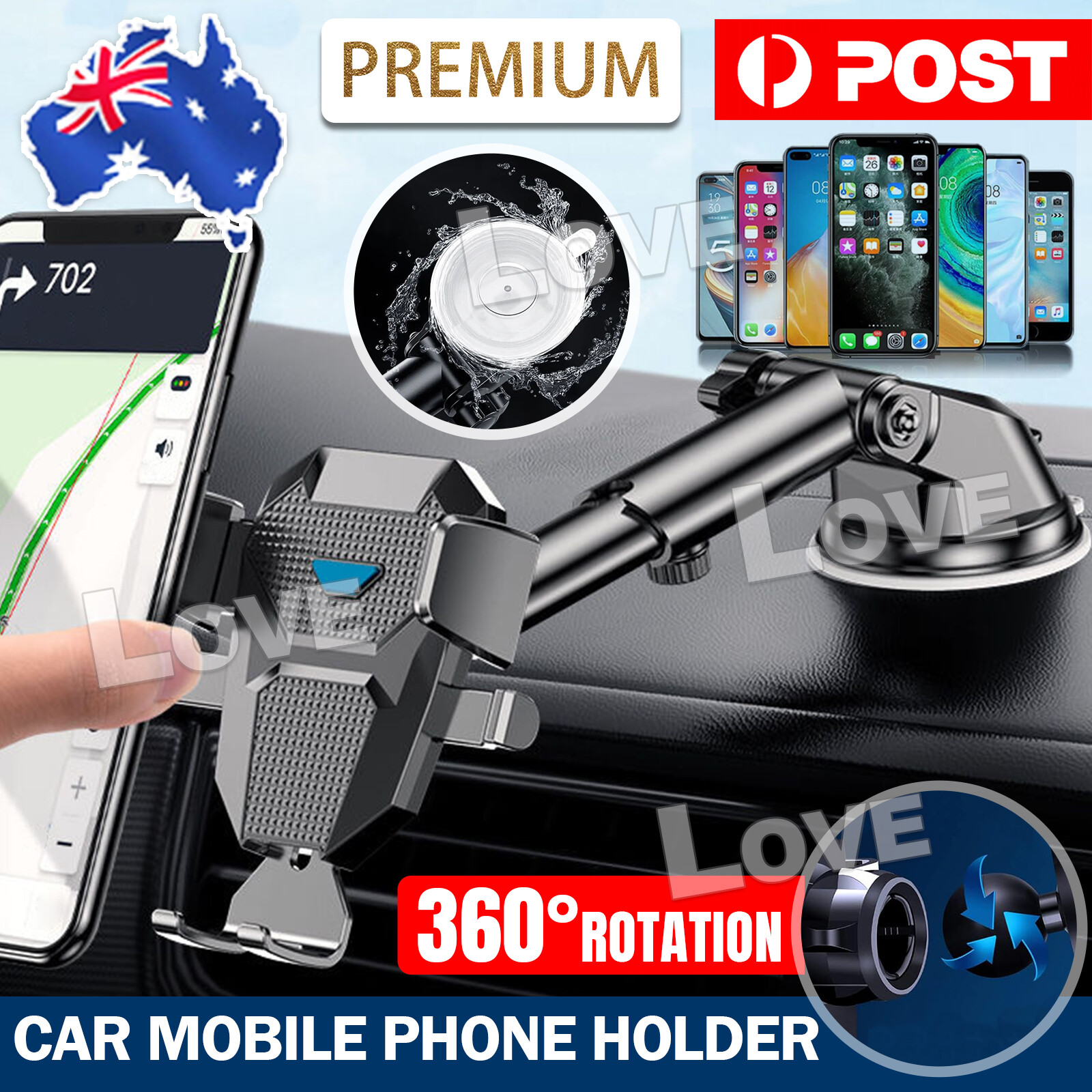 Car Mobile Phone Holder Gravity Dashboard Suction Mount Stand For Universal As
