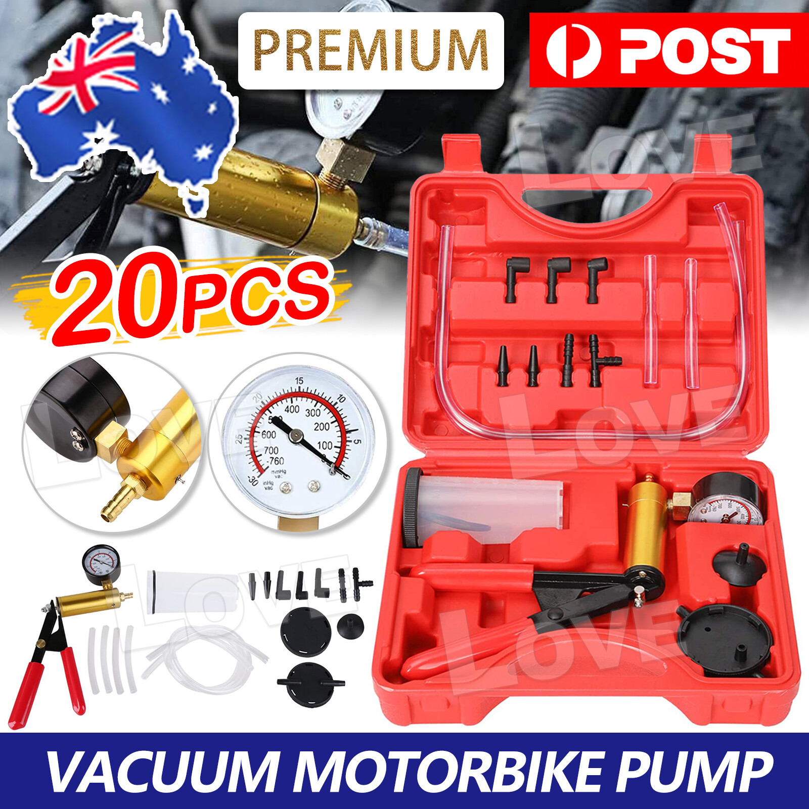 Hand Held Vacuum Pressure Pump Clutch Brake Bleeder Tester Set Bleeding Kit Car