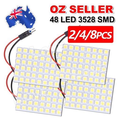 8pc 48LED 3528 SMD 12V Car Interior Lights Panel Bulb Lamp T10 BA9S Dome Festoon
