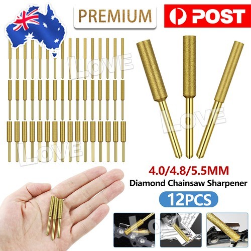 Unbrand 12X Diamond Chainsaw Sharpener Burr Grinder Chain Saw Drill Bits 4.0 4.8