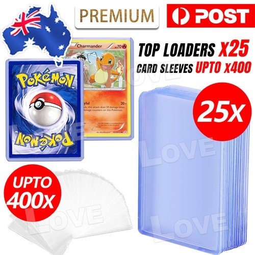 As Picture Show Top Loader Card Sleeves Trading Hard Plastic Clear Case Holder