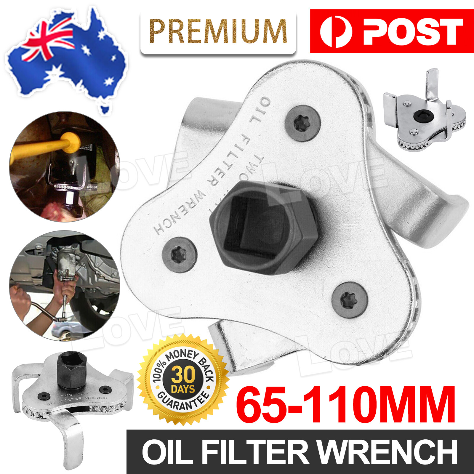 3 Jaw Engine Oil Filter Removal Stainless Steel Wrench Tool For Construction use