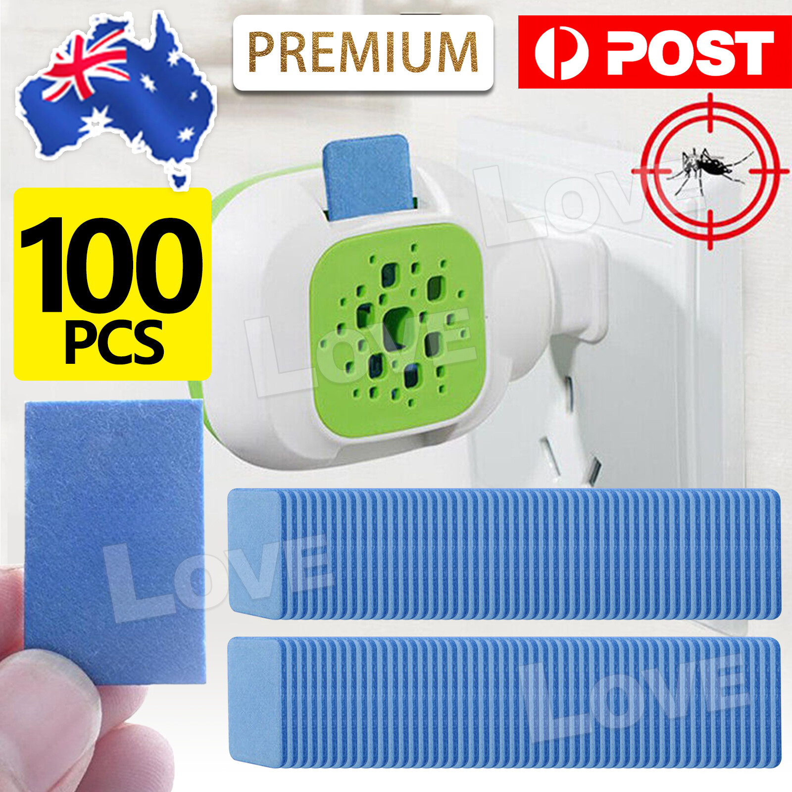 100 Pack Mosquito Repellent Insect Bite Mat Tablet Replace Refill Pest Repeller
