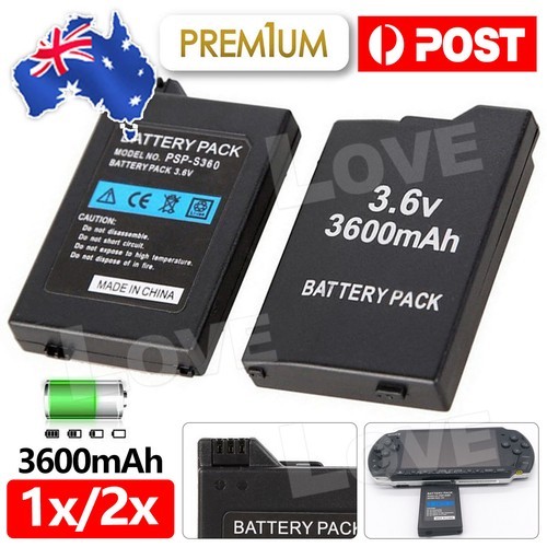 2x 3600mAh Replacement Rechargeable Battery for Sony PSP SLIM 2000/3000 Console
