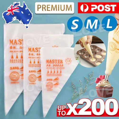 200X Piping Bags For Cake Decor Icing Frosting Nozzles Decorations White as show