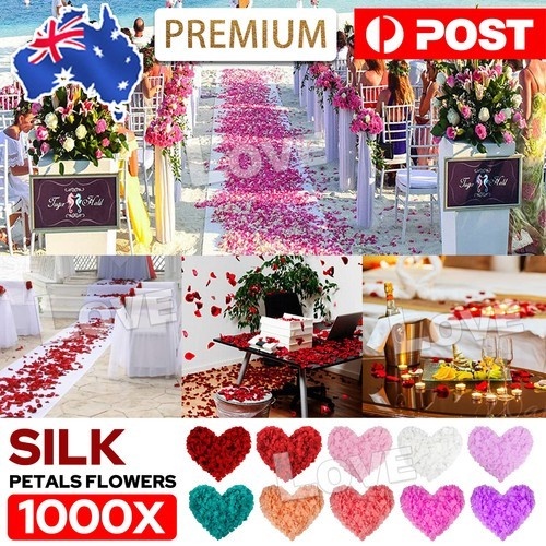 1000x Artificial Silk Petals Flowers Fake Rose Wedding Decoratio AU as show Baby