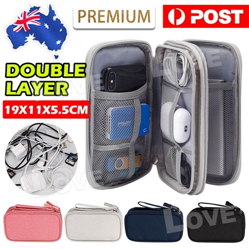 Travel Cable Bag Organizer Charger Storage Electronics USB Case Cord Accessories