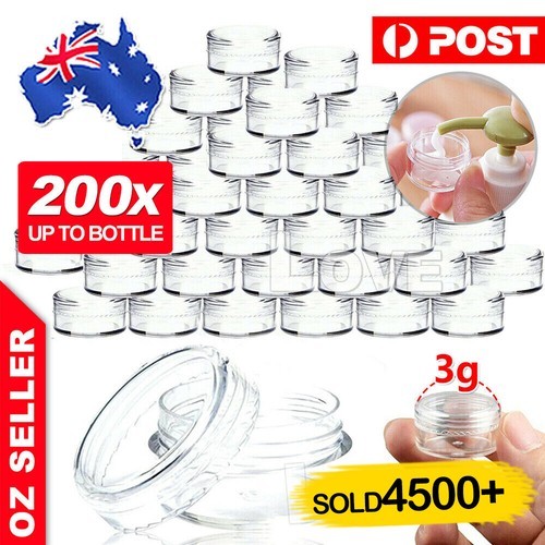 100/200 Mini Sample Bottle Cosmetic Makeup Jar Pot Face Cream Lip Balm Container