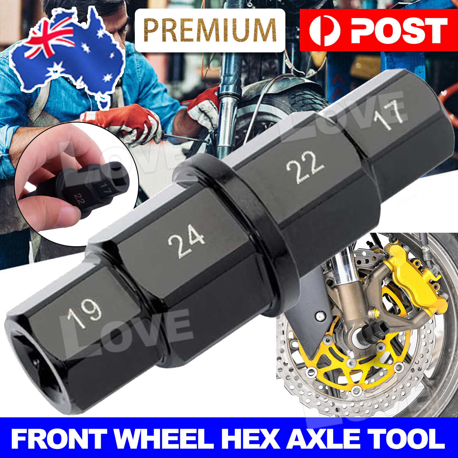 Motorcycle Front Rear Wheel Axle Hex Allen Spindle Driver Tool 17 19 22 24mm the