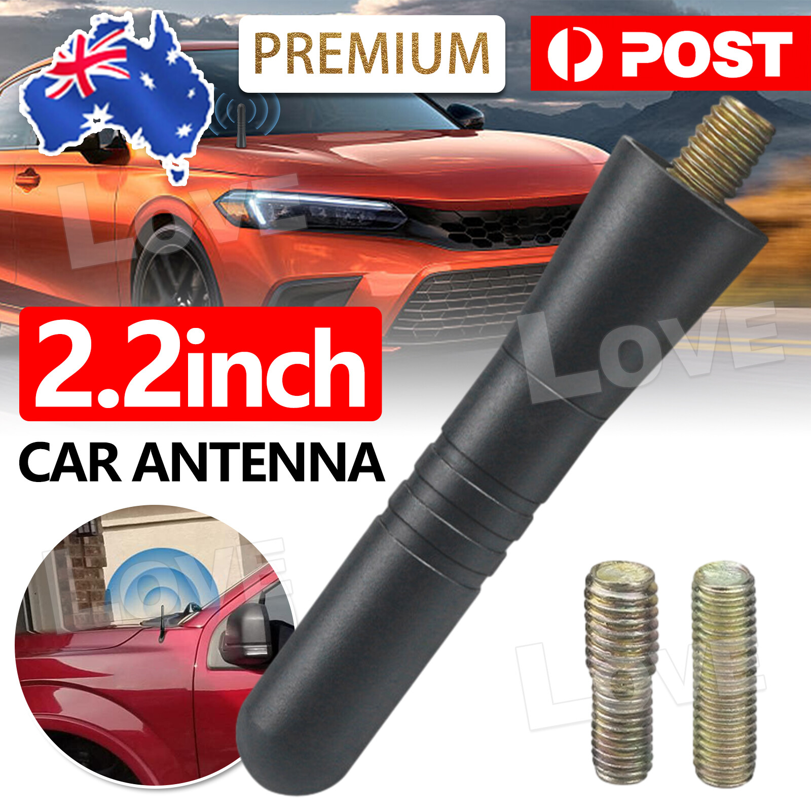 Antenna / Aerial Stubby Bee Sting for Ford Ranger 2025 Wildtrak Black 5CM Roof