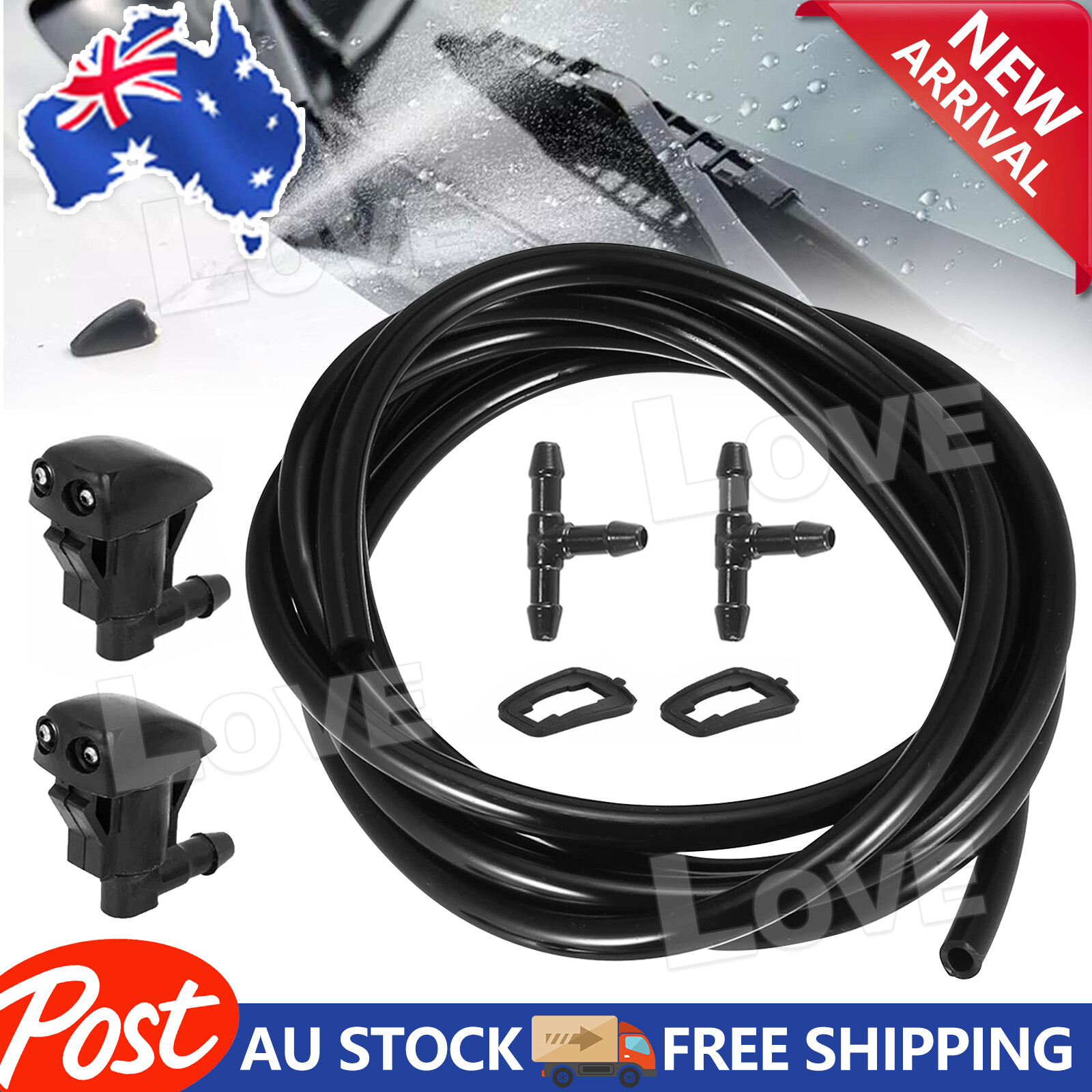 Windscreen Wiper Washer Spray Jet Nozzle Hose Kit for Jeep Grand Cherokee AU as
