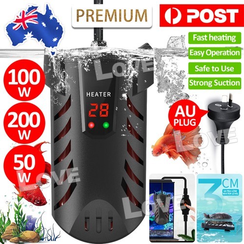 Aquarium Water Heater Aqua Fish Tank Thermosafe LCD Digital Submersible 100 200W