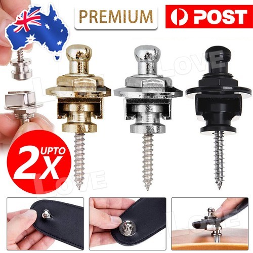 Buttons Straplocks Bass Replacement Strap Locks Electric Acoustic Guitar AU