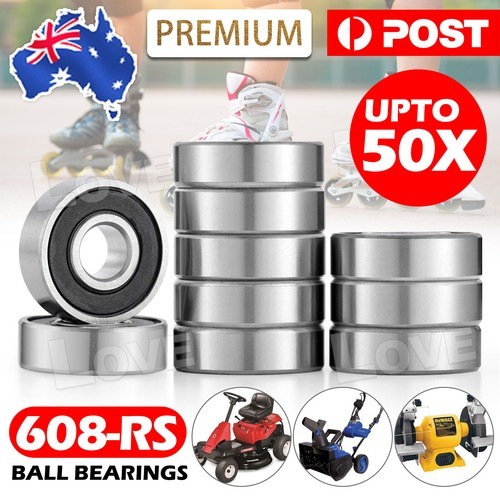40X 608RS Skateboard Roller Scooter Sealed Ball Longboard Skate Bearings Wheel