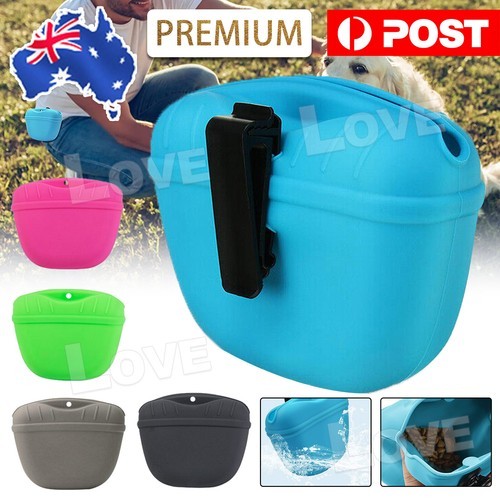 Pet Silicone Training Treat Bag Pouch with Clip Waist Pack Feed Dog Protector 13