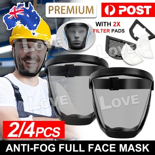 Head Cover Anti-fog Full Face Shield Super Protective Transparent Safety Mask AU
