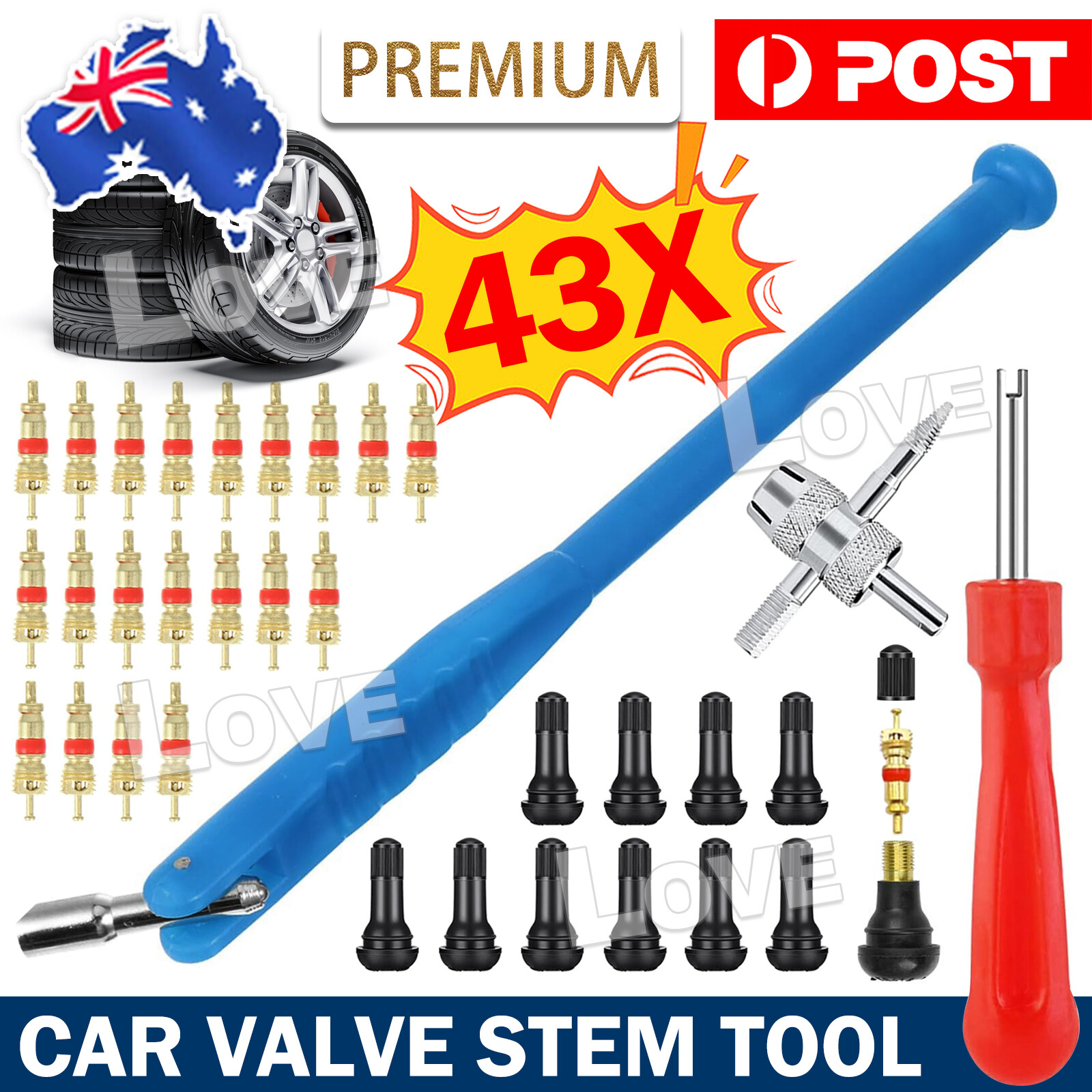 43pcs Car Tyre Valve Stem Puller base Quick Remover Tire Repair Installer Tool 1