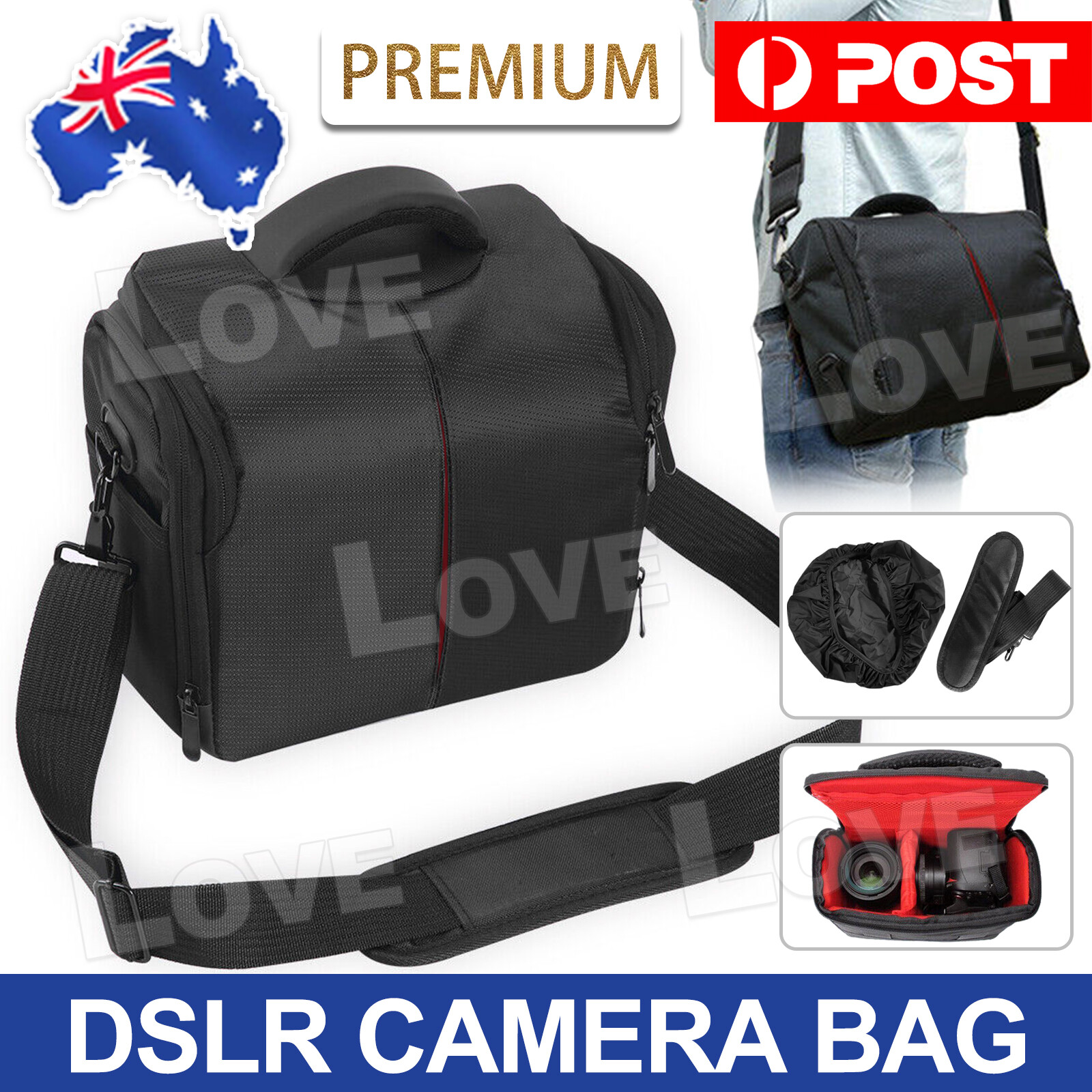 Waterproof DSLR Camera Bag Shoulder Lens Carry Case For Canon Nikon EOS SLR Sony