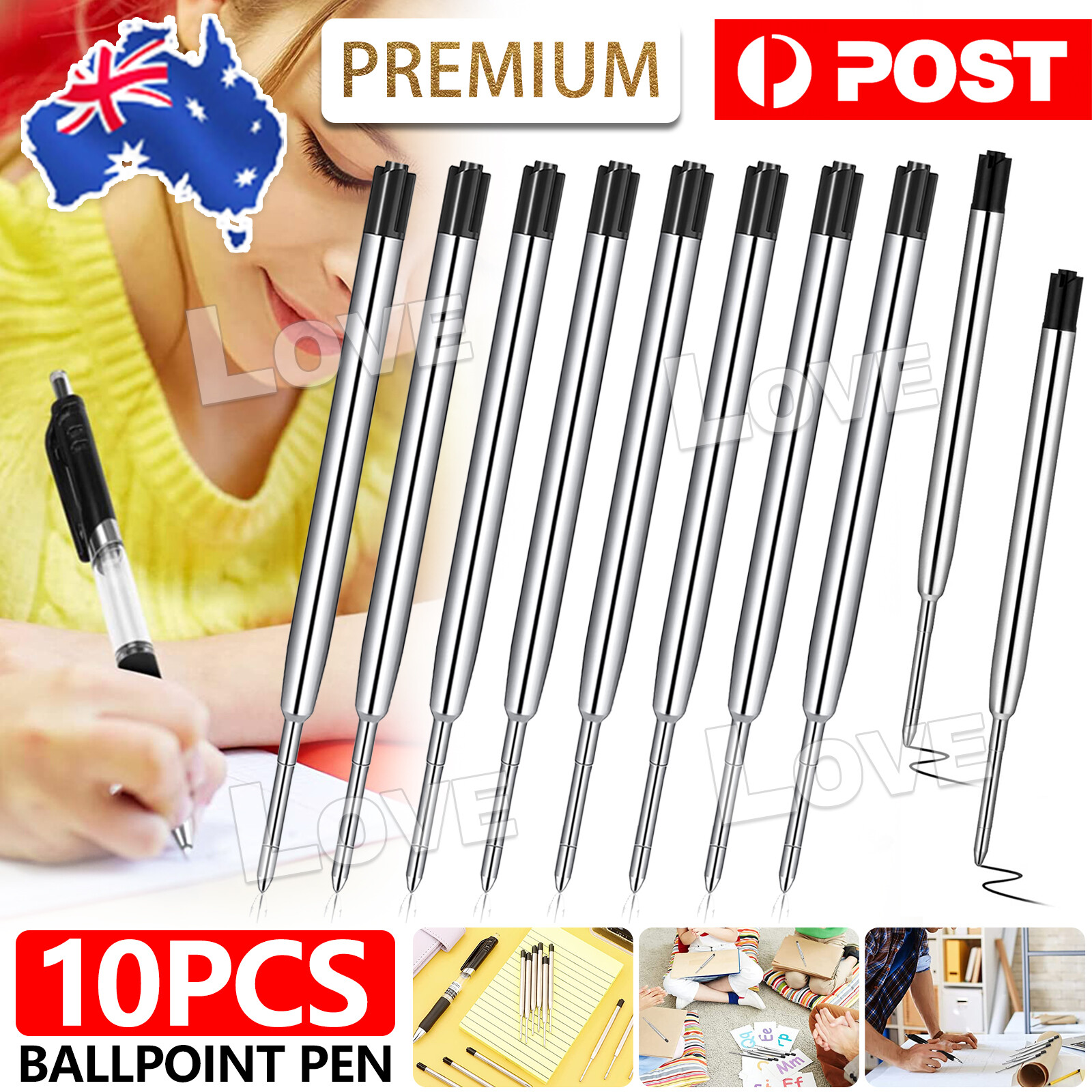 10 PARKER QUINK FLOW BALL PEN POINT REFILLS As Picture Show
