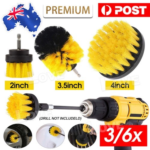 3/6x Drill Brush Tub Clean Electric Grout Power Scrubber Cleaning Combo Tool Kit