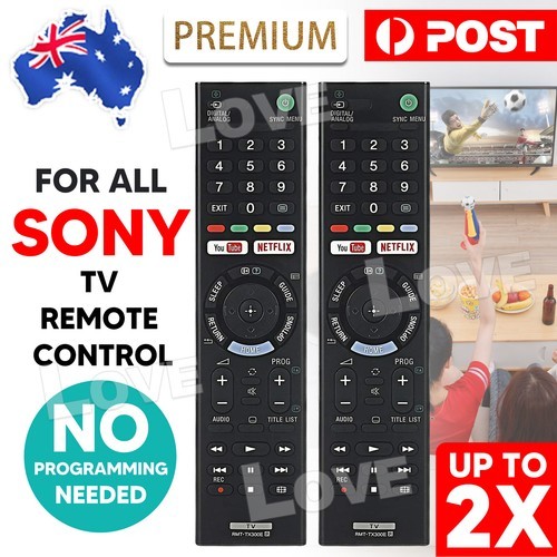 1/2x GENUINE REMOTE CONTROL for ALL SONY TV NETFLIX Bravia 4k Ultra HD Smart AU