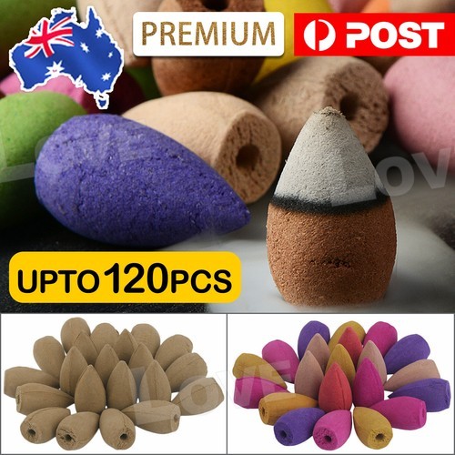 Up to 180x Natural Backflow Incense Smoke Tower Bullet Cones Buddhism Home As