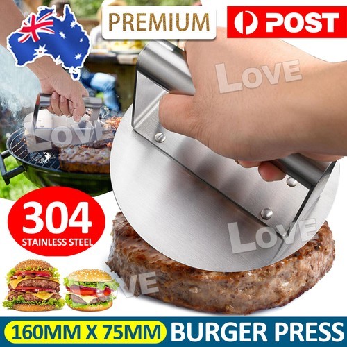 Burger Press Meat Smasher Hamburger No-Rust Steak for Griddle Accessory Home BBQ