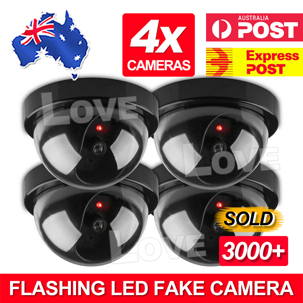 Unbranded/Generic 4x Dummy Fake Camera Surveillance CCTV Security Dome Flashing