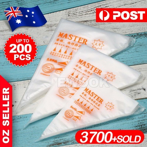 200X Piping Bags For Cake Decor Icing Frosting Nozzles Decorations White as show