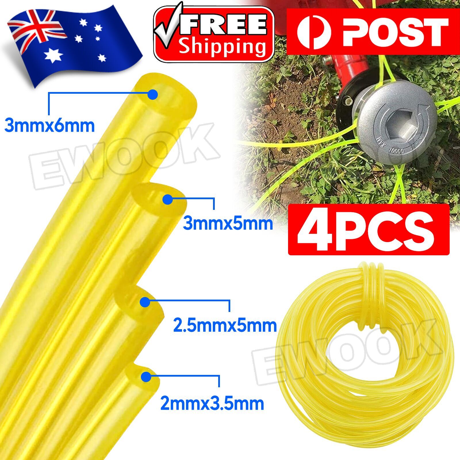 4x Fuel Gas Line Pipe Hose For Trimmer Chainsaw Blower ID 2mm/2.5mm/3mm 4pcs
