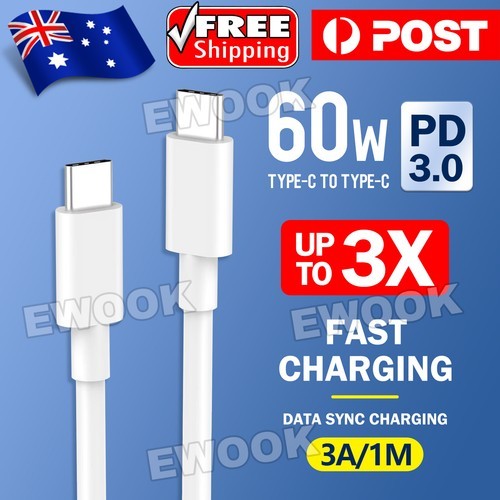 3X Type to USB-C Cable Fast Charging For iPhone 16 15 Pro Max Plus iPad Air 1M