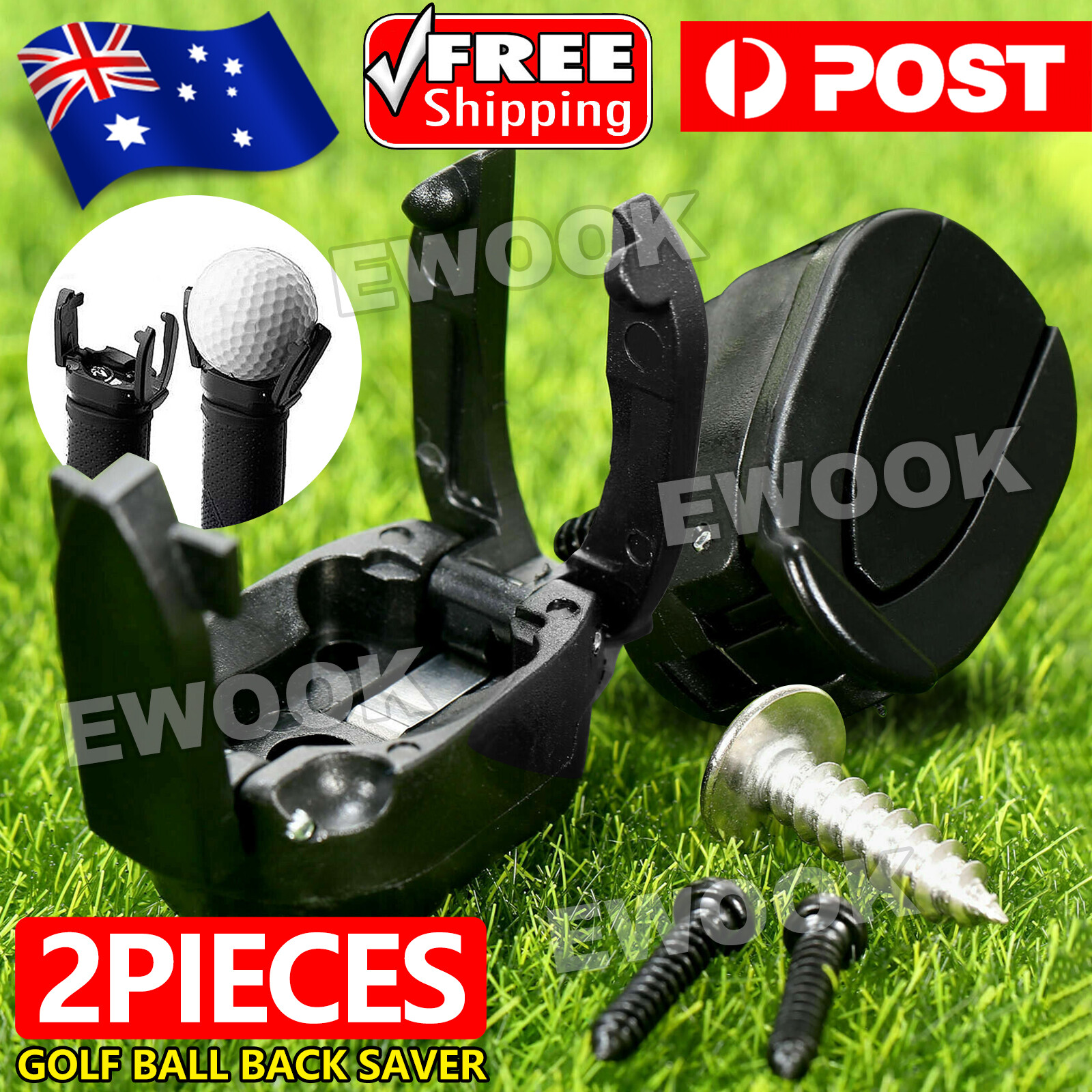 2PCS Golf Ball Pick Up Tool Retriever Putt Back Saver For Putter Grip Simple to