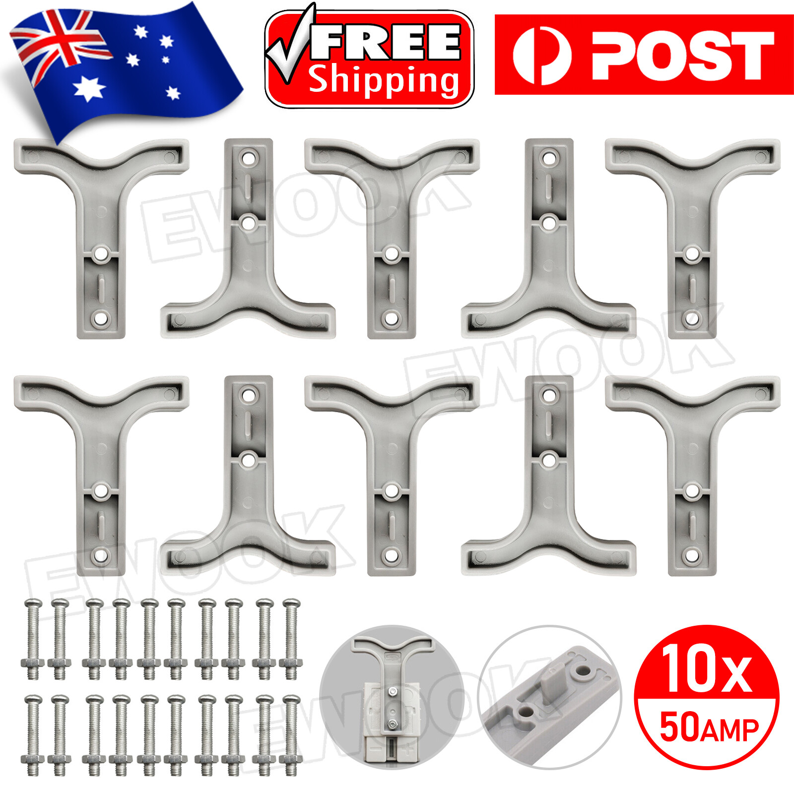 10PCS Grey Bar handle for Anderson style plug connectors tool 50AMP 12-24V Other